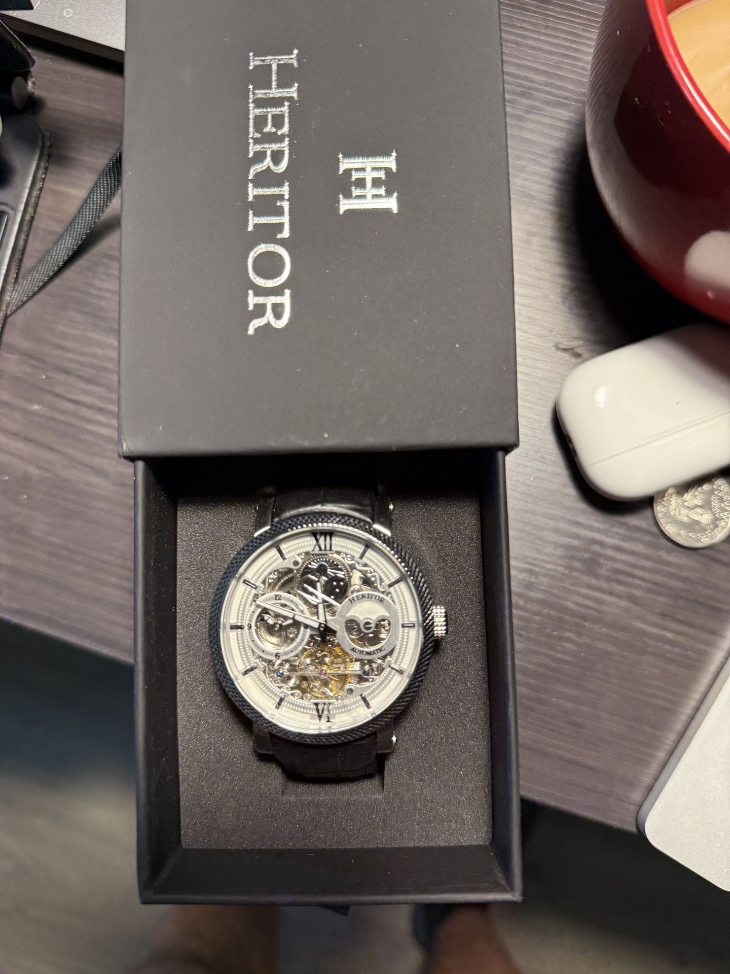 HERITOR AUTOMATIC SKELETON WATCH