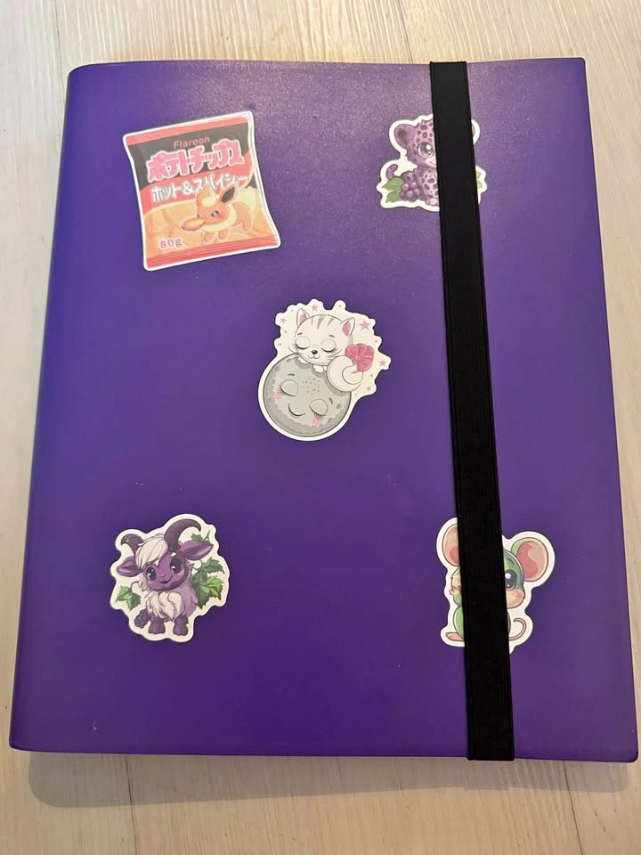 Empty used trading card binder