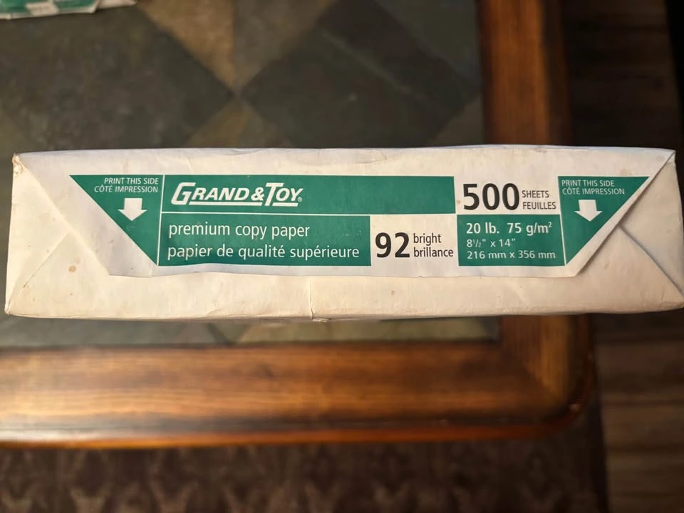 Paper 8.5”x14” White 500 Sheets 1 & 1/4 Pkgs - photo 2