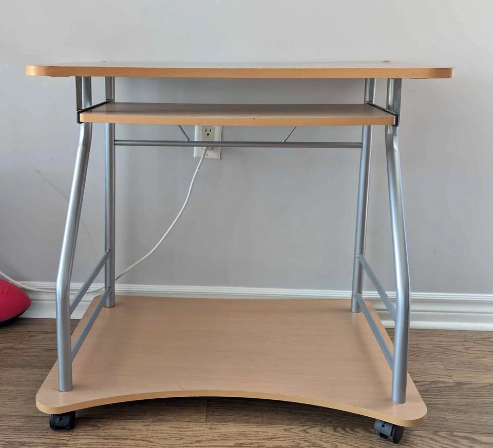 Rolling Computer/Printer Cart / Study Desk with keyboard tray