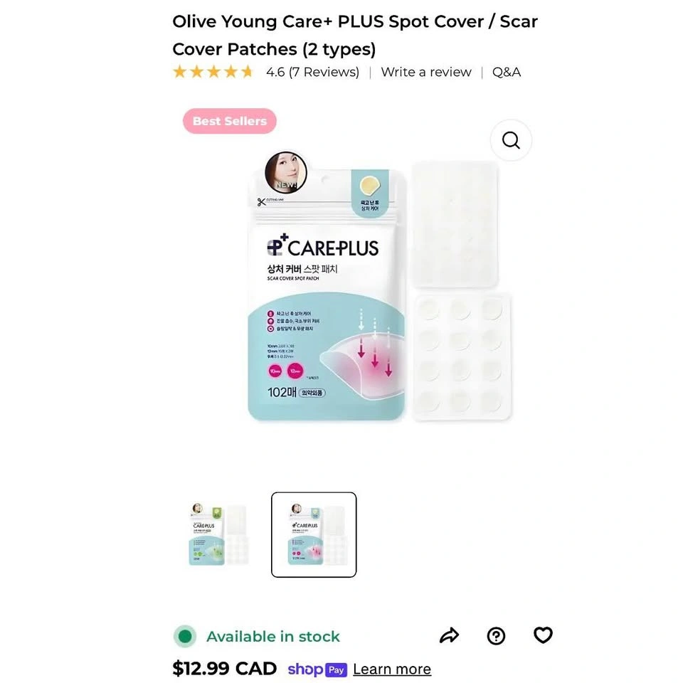 Olive Young Care Plus Scar Cover Spot Patches - photo 2