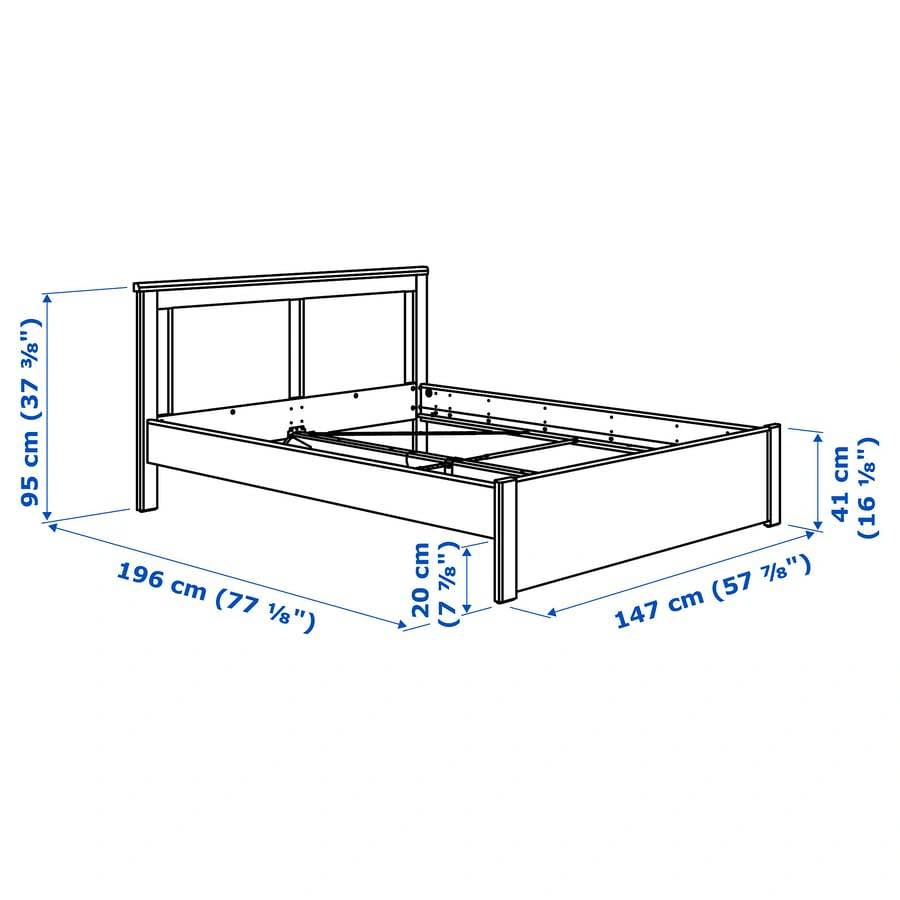 IKEA SONGESAND Bed frame, brown, Full/Double - photo 2