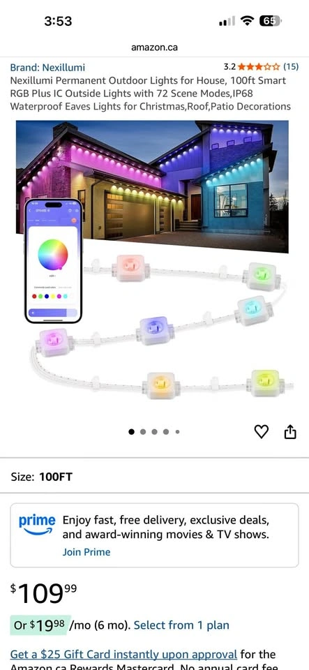 Nexillumi RGB Permanent Outdoor Lights (100 Ft.)