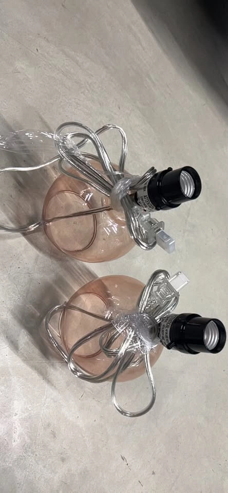 New Pink Glass Table Lamps - photo 2