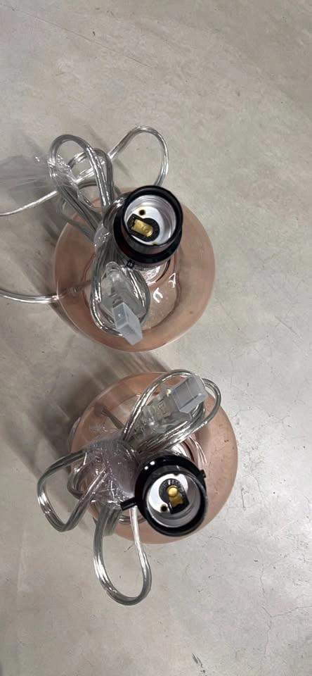 New Pink Glass Table Lamps - photo 3