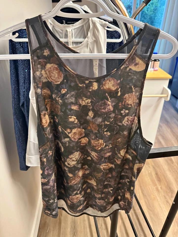 Lululemon Floral Mesh Tank Top