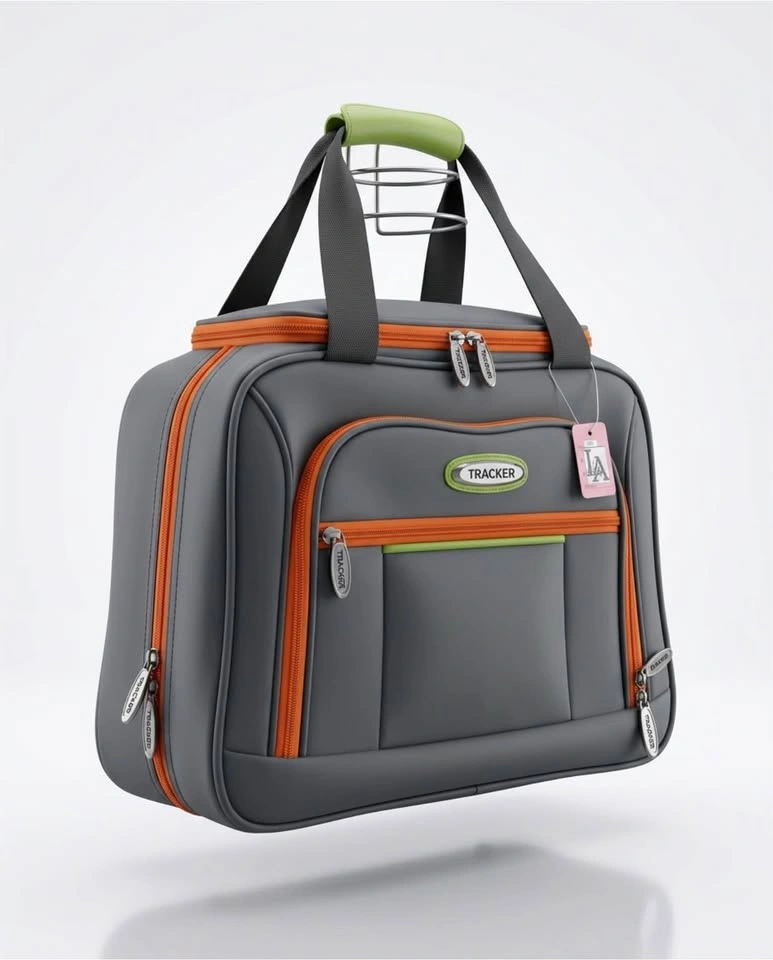 TRACKER Gray Orange Personal Item Travel Bag Like New - photo 4