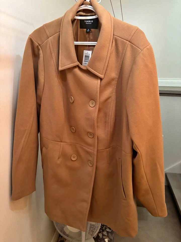 Torrid Wool Coat Camel New 3X