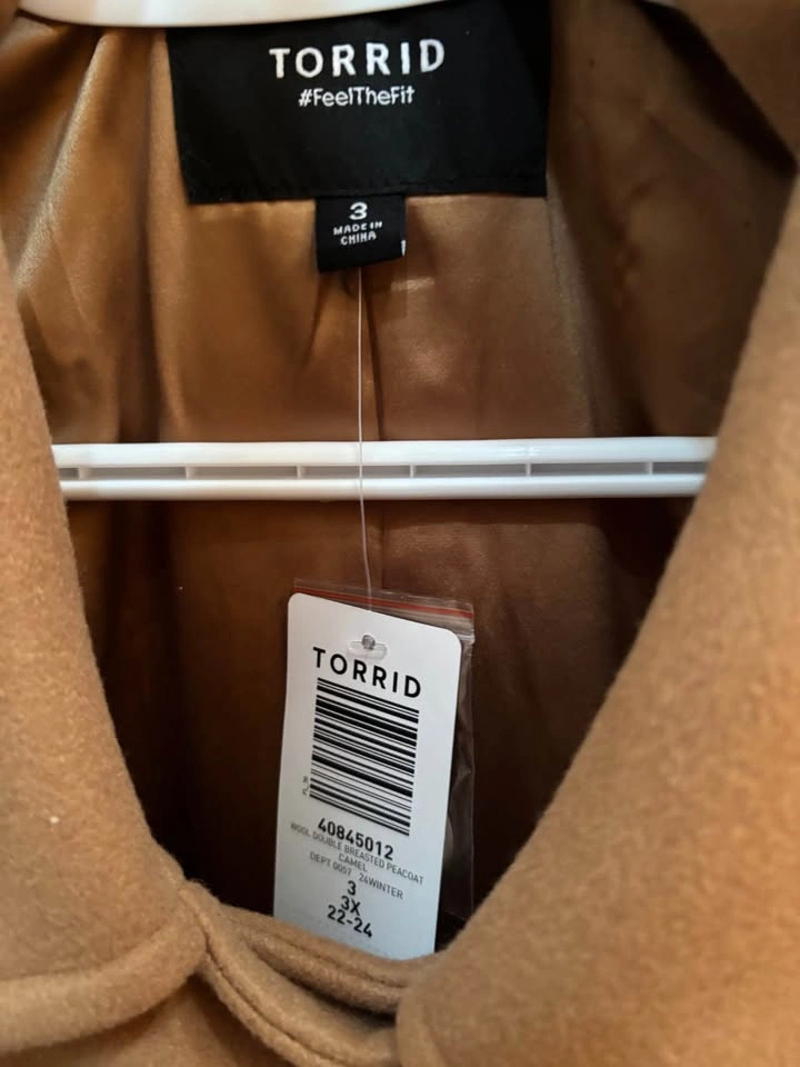 Torrid Wool Coat Camel New 3X - photo 2
