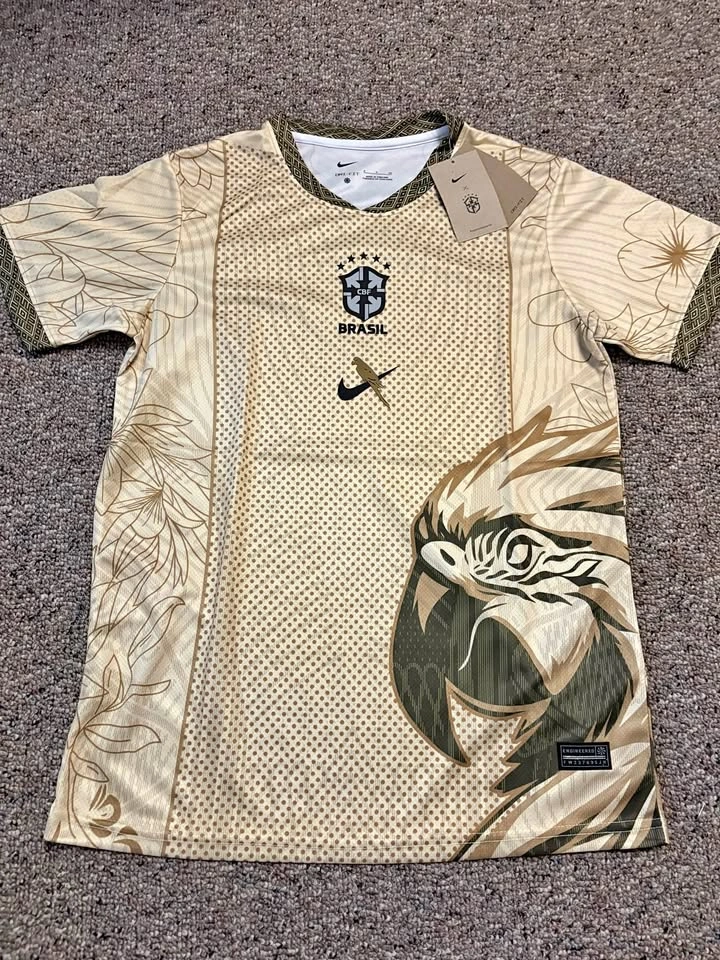 Gold brazil jersey