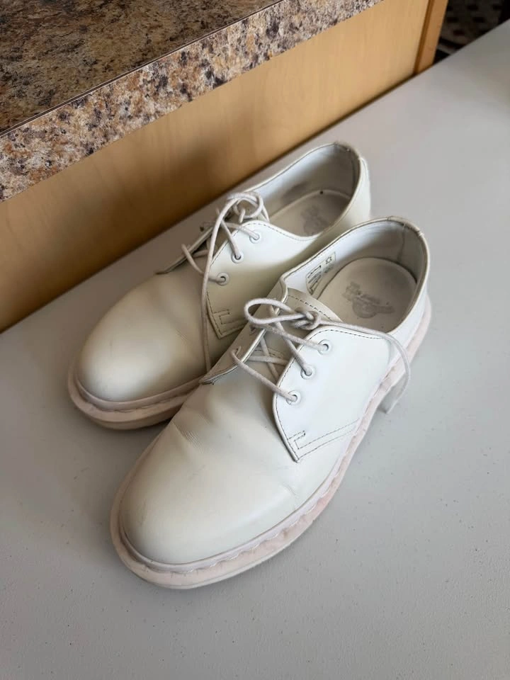 Dr. Martens 1461 Mono White Leather Shoes - photo 2