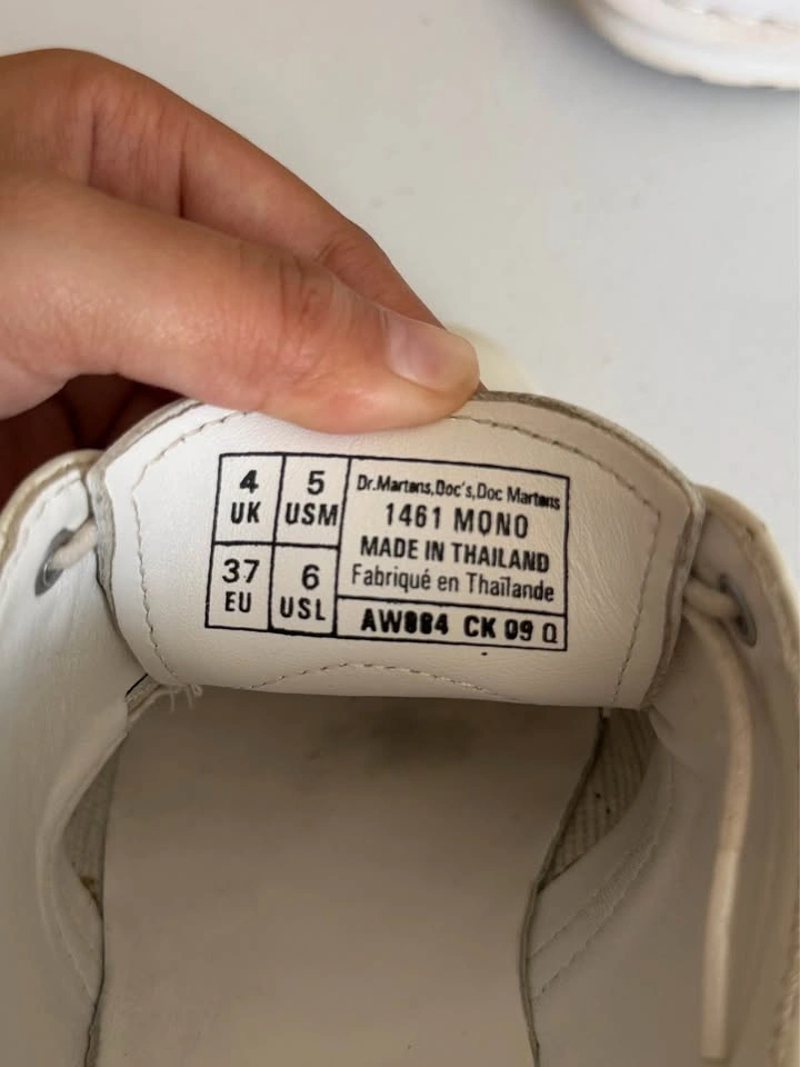 Dr. Martens 1461 Mono White Leather Shoes - photo 3