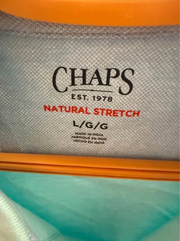 Chaps Natural Stretch Polo Shirt - Size Large - photo 2