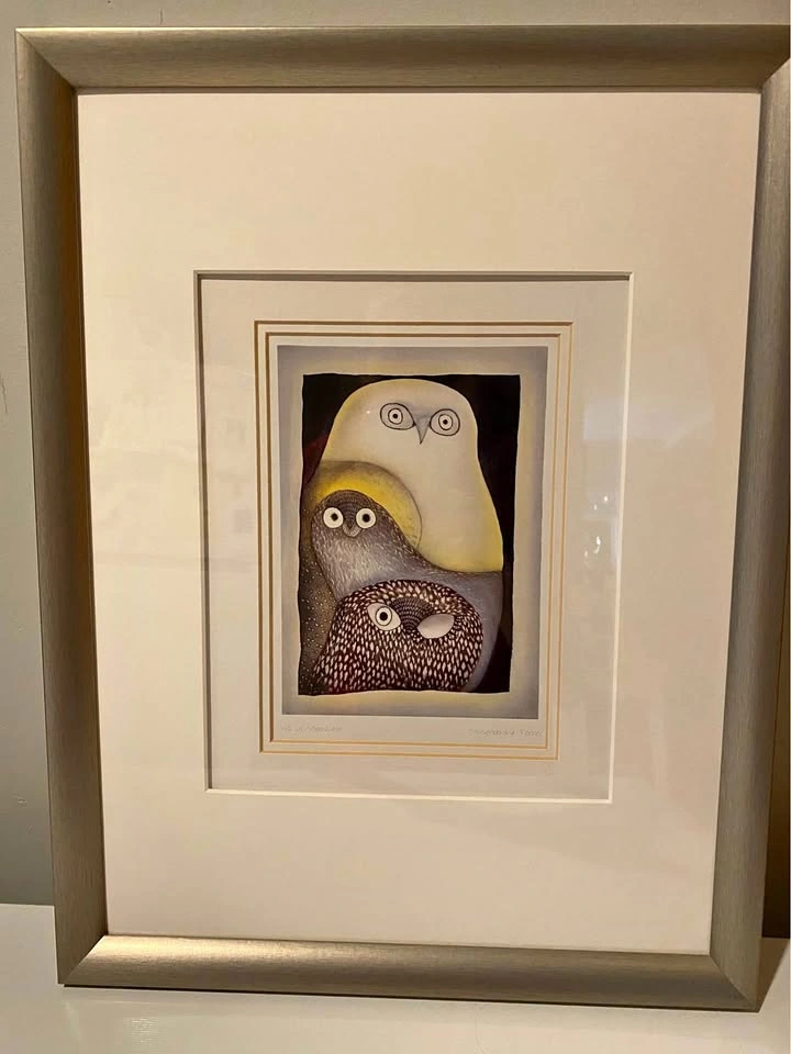Owls in Moonlight Framed Print