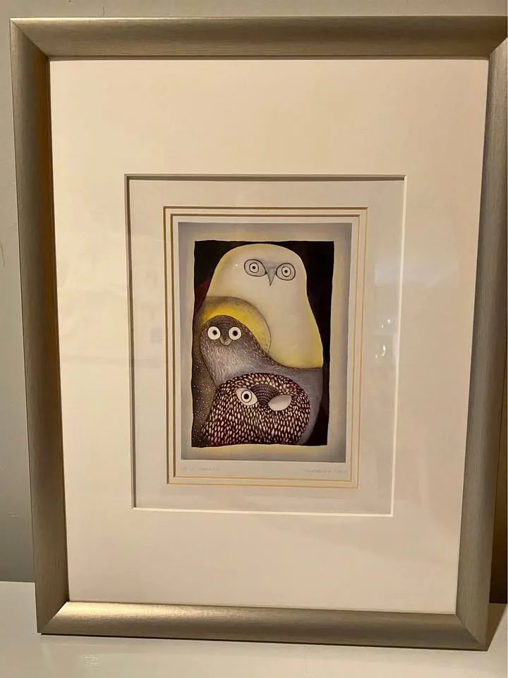 Owls in Moonlight Framed Print