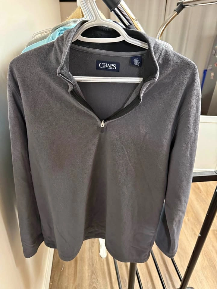 Chaps Quarter-Zip Fleece Pullover