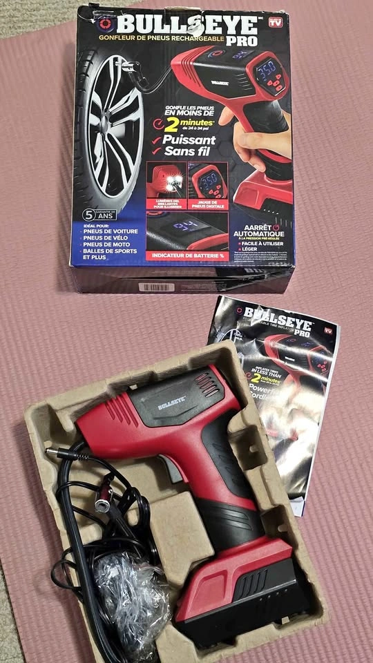 Tire Inflator - Bullseye Pro Rechargeable