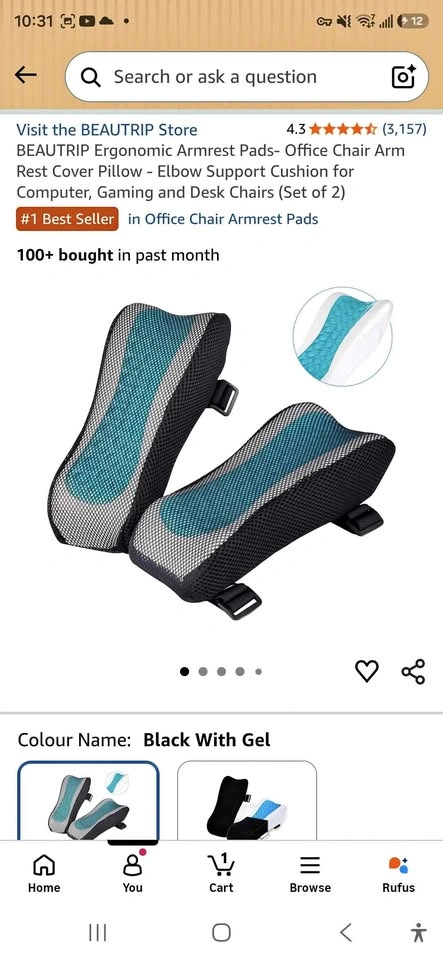 BEAUTRIP Ergonomic Armrest Pads