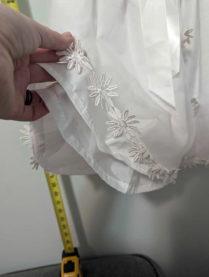 Handmade Formal White Dress with Flower Crown: Child's Size - photo 5