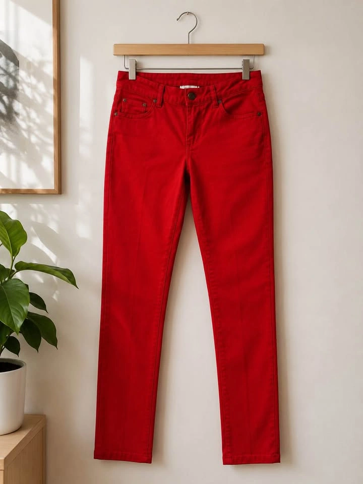 Red Women’s Skinny Pants – Excellent Condition - photo 2