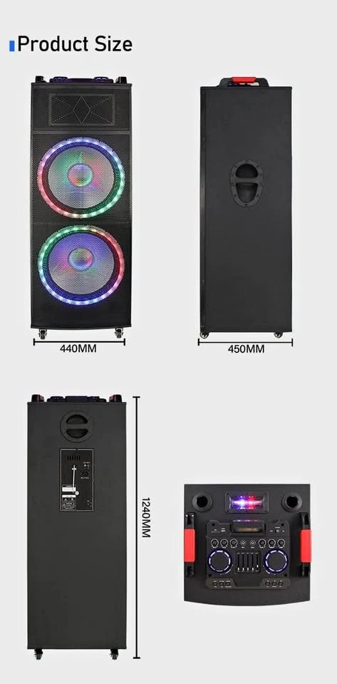 Bass & Karaoke Speaker - Professional Portable Sound System