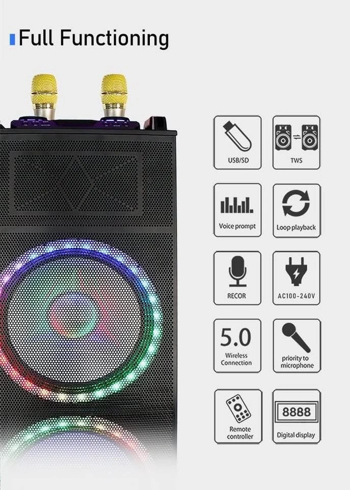 Bass & Karaoke Speaker - Professional Portable Sound System - photo 2