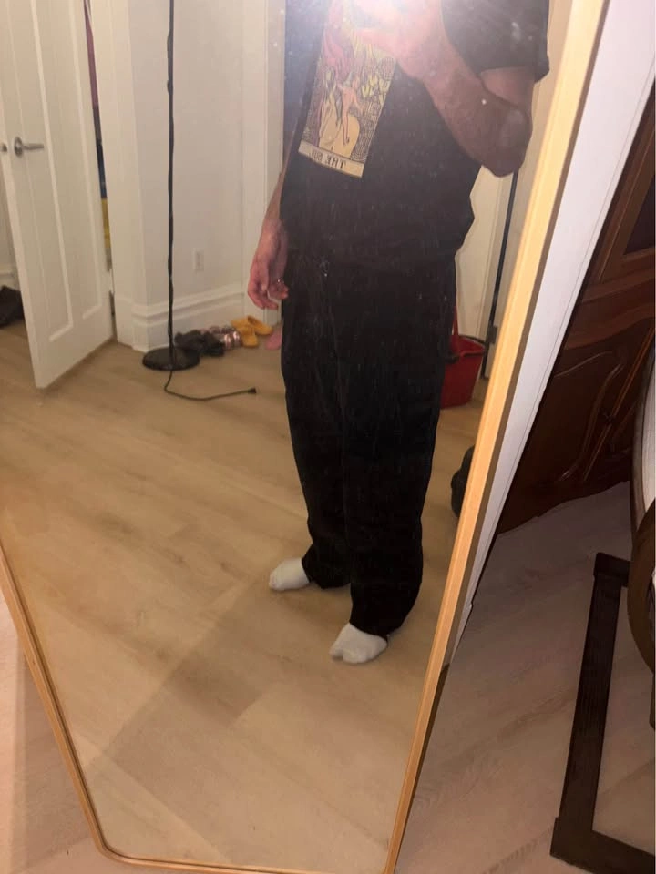 Black Corduroy Baggy Pants - photo 3