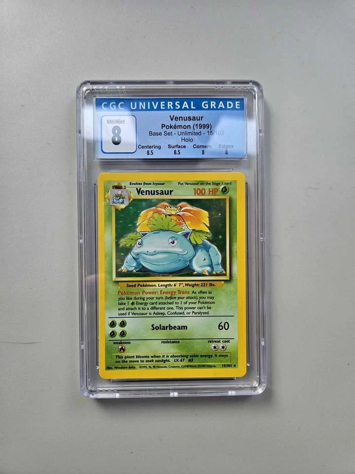 Venusaur Base Set CGC 8