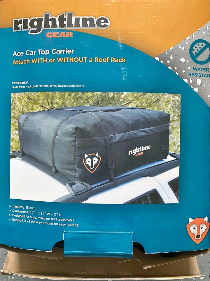 Car top cargo carrier 15 cu/ft