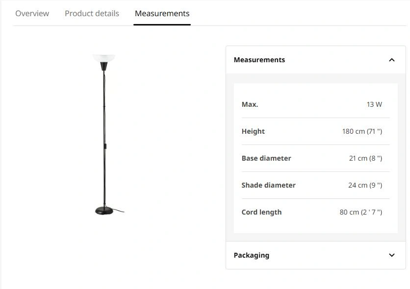 IKEA Tagarp upright floor lamp - photo 2