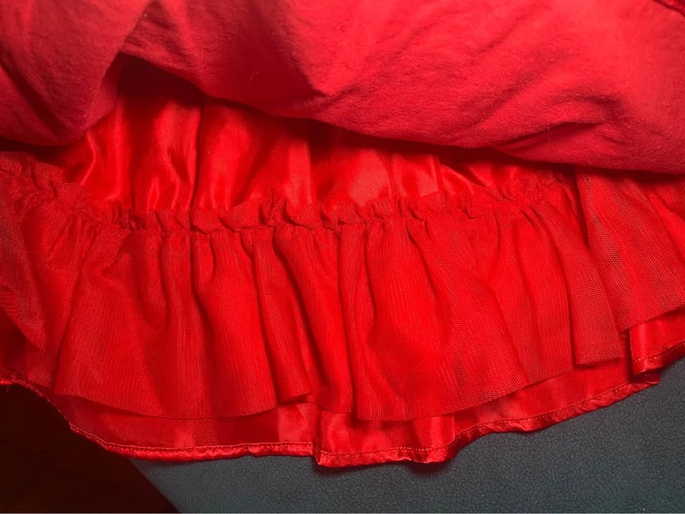 Baby Girls Red Velvet Dress 12M - photo 3