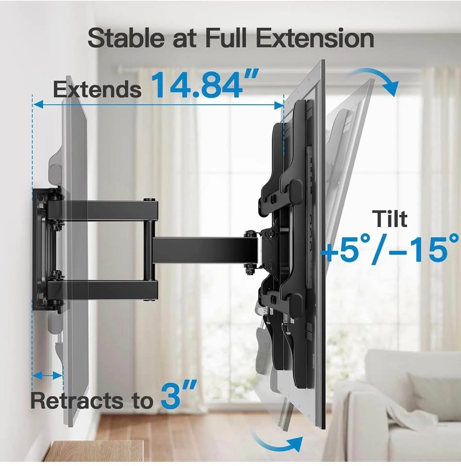PIPISHELL Full Motion TV Wall Mount PILFK1 – Fits 37”–84” TVs - photo 5
