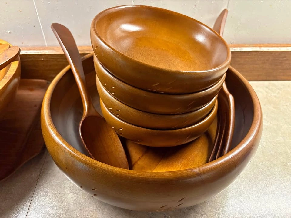 Vintage Canadian Baribocraft Maple Salad Set – MCM Retro Kitchen