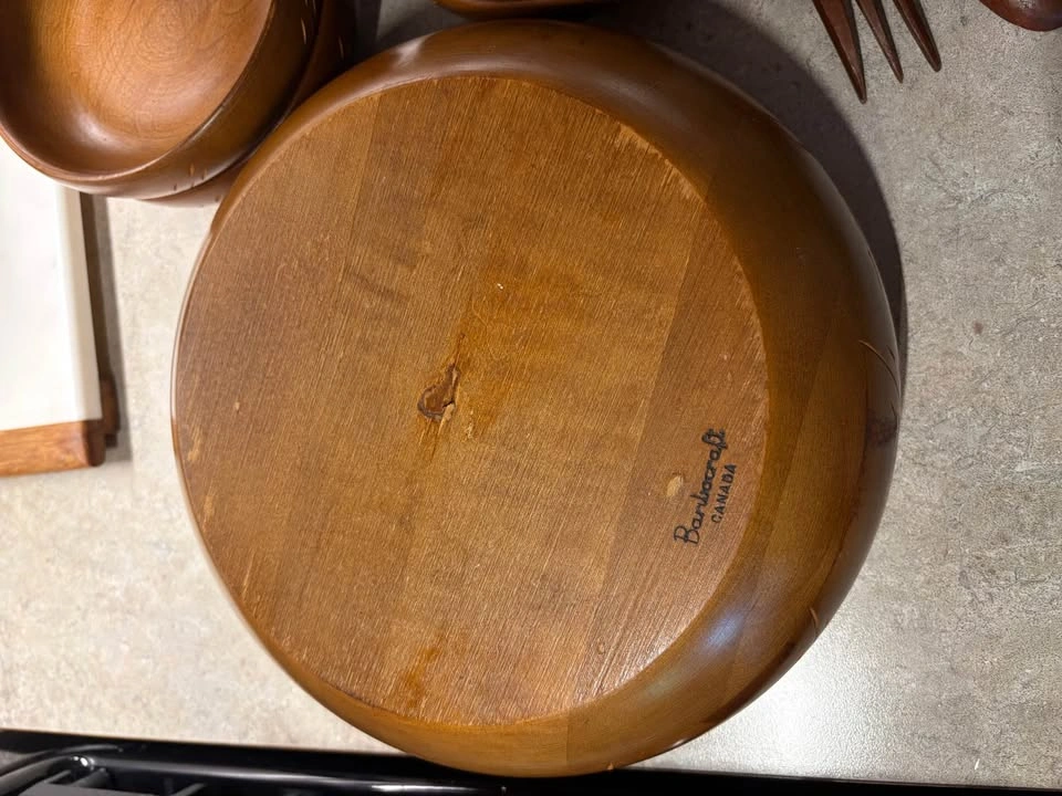 Vintage Canadian Baribocraft Maple Salad Set – MCM Retro Kitchen - photo 3