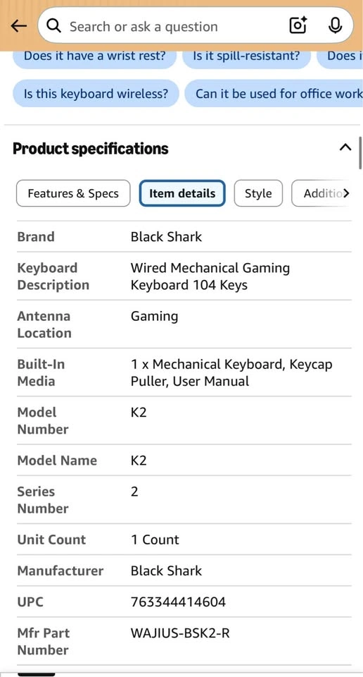 BLACKSHARK KEYBOARD - photo 5