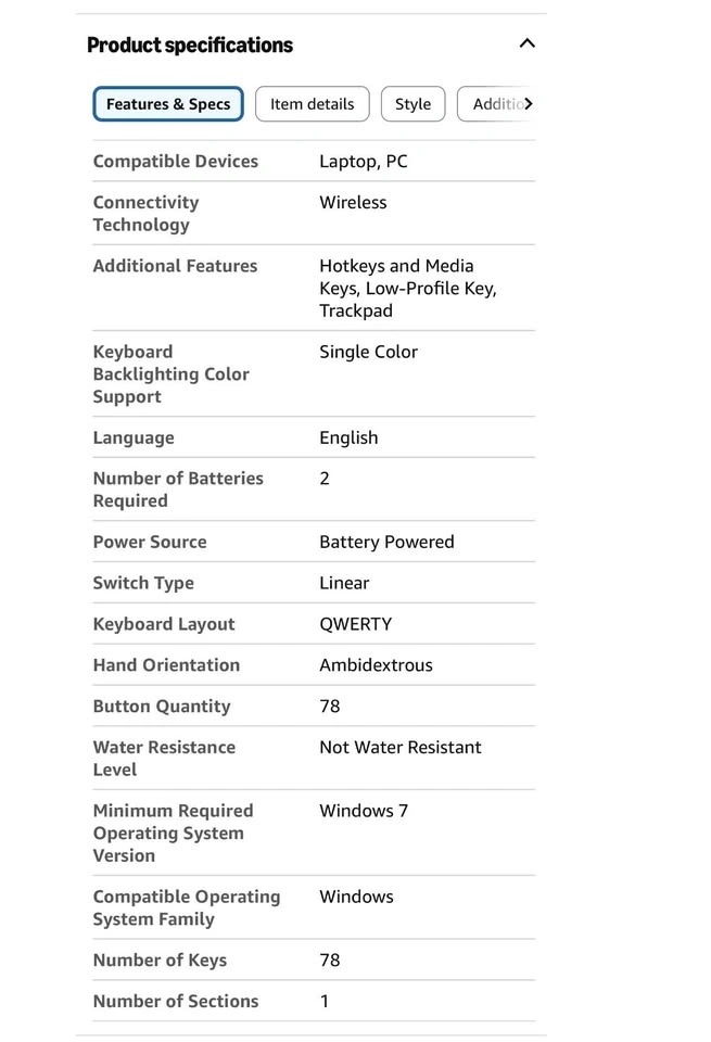 WIRELESS LOGITECH KEYBOARD - photo 3