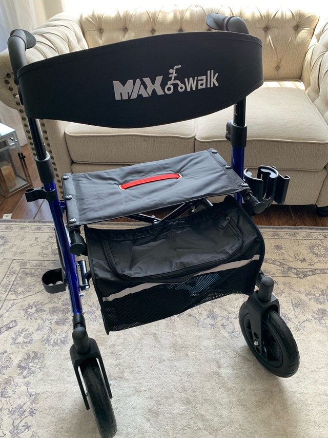 MAXWALK All-Terrain Rollator Walker with Seat – Brand New