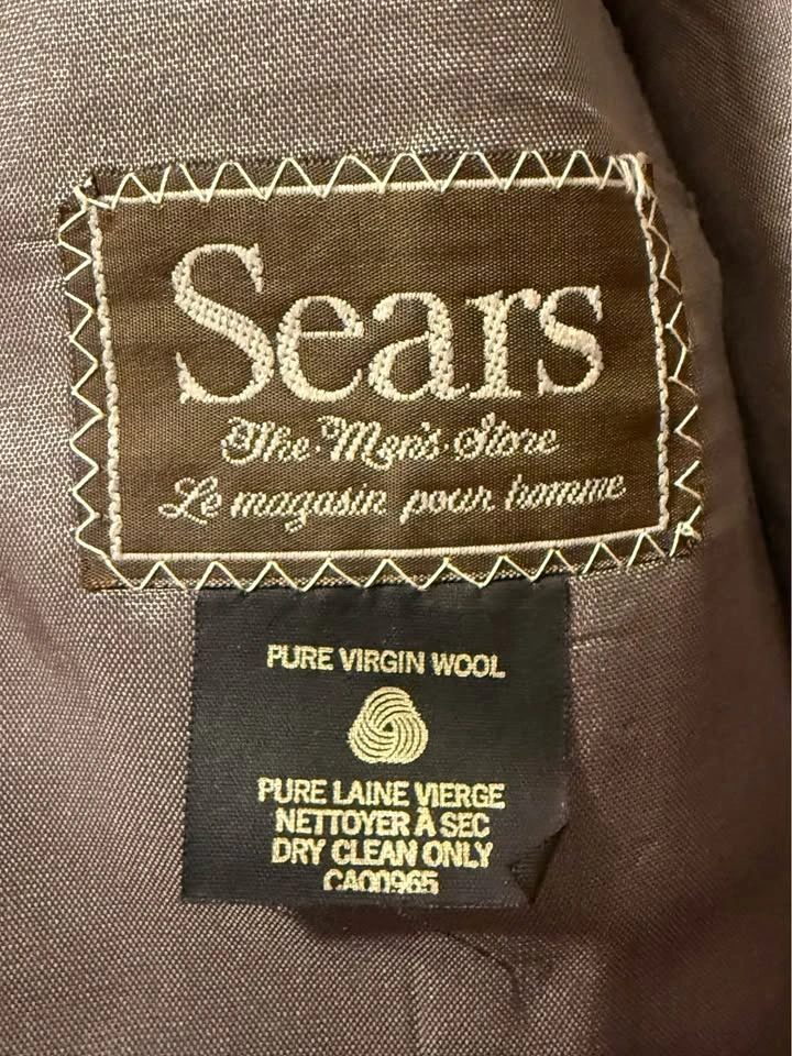 Sz: 42 - Pure Virgin Wool Herringbone Blazer - photo 2