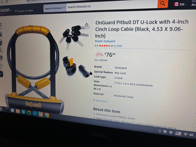 NEW Onguard bike lock - photo 3