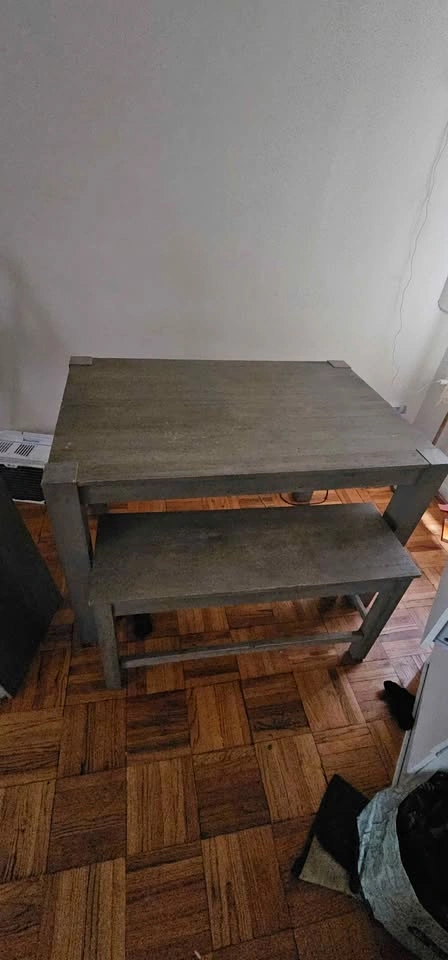 Large Gray Rectangular/Square Dining Table - photo 3