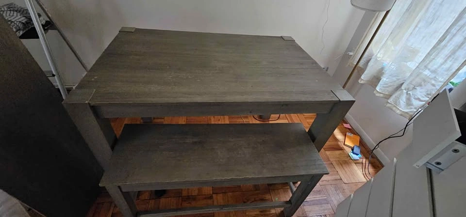 Large Gray Rectangular/Square Dining Table - photo 4