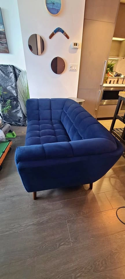 Kitsilano Curved Channel-Tufted Loveseat – Modern Designer Sofa