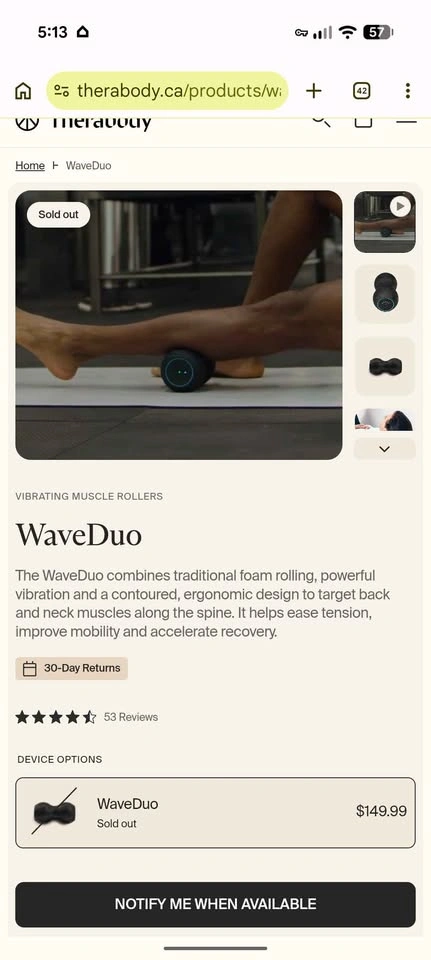 Theragun WaveDuo Vibrating Muscle Roller - photo 3