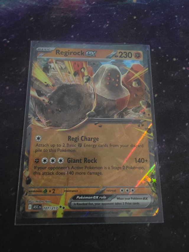 Regirock ex 107/217 Pokemon Trading Card