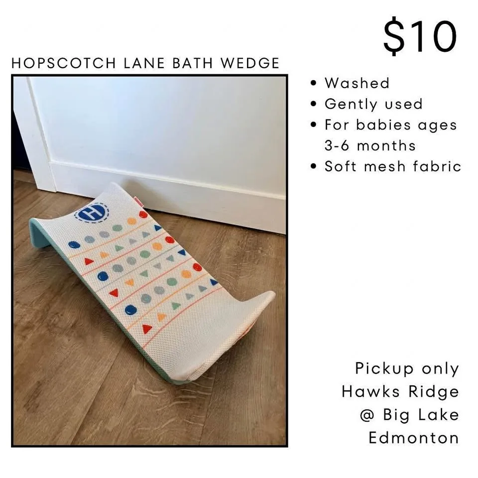 Hopscotch lane reversible bath wedge