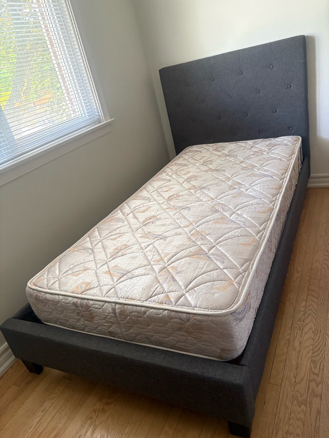 Twin Bed frame with Mattress - photo 4