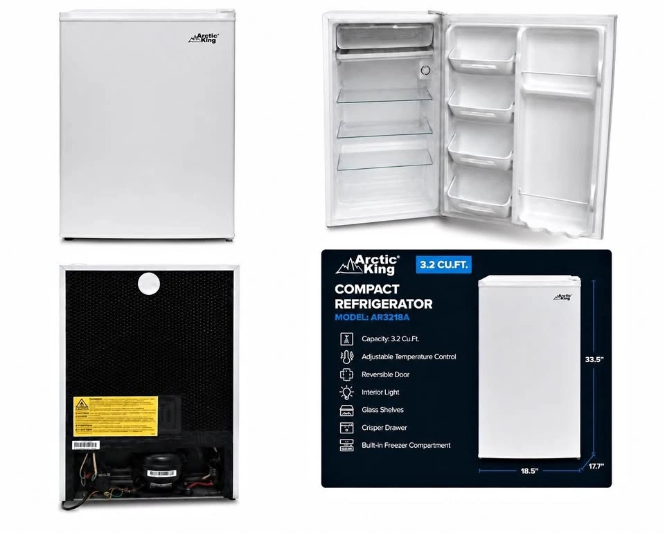 Arctic King 3.3 Cu Ft Mini Fridge / Compact Bar Fridge