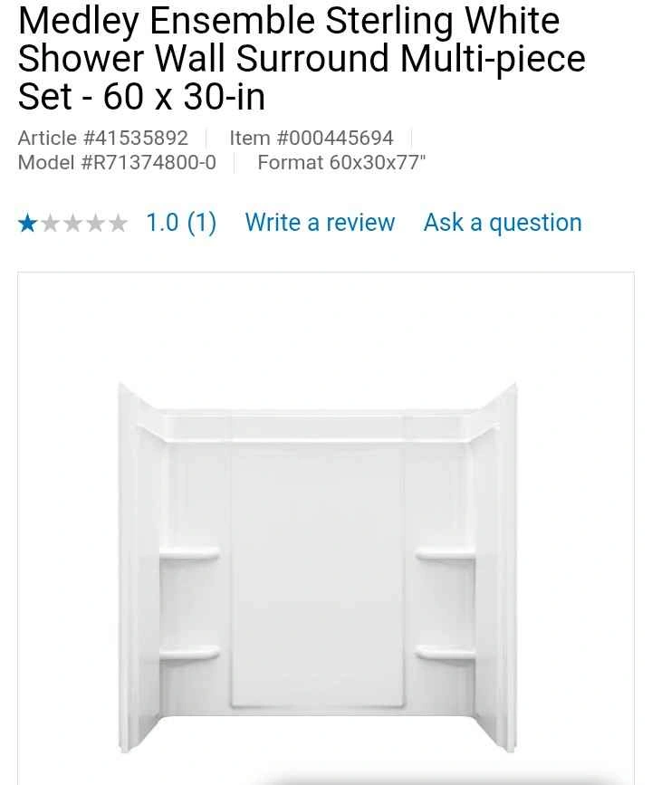 Ensemble (Kohler) Bathtub Wall Surround - photo 2