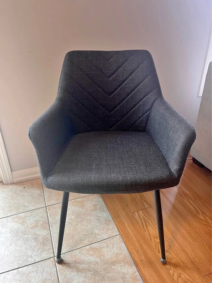 Dinning chairs Modern Charcoal Grey Dining Chairs – Set of 2