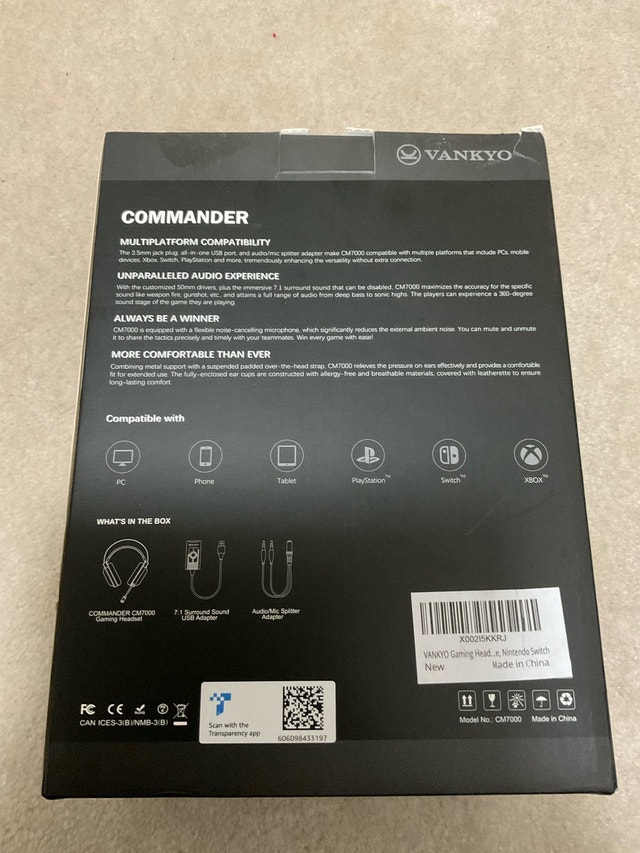 Vankyo CM7000 Commander Gaming Headset - photo 2